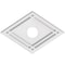 Ekena Millwork Diamond Architectural Grade PVC Ceiling Medallion, 18"W x 12"H x 3"ID x 6 1/4"C x 1"P, One-Piece CMP18X12DD-03000 - alternate 1